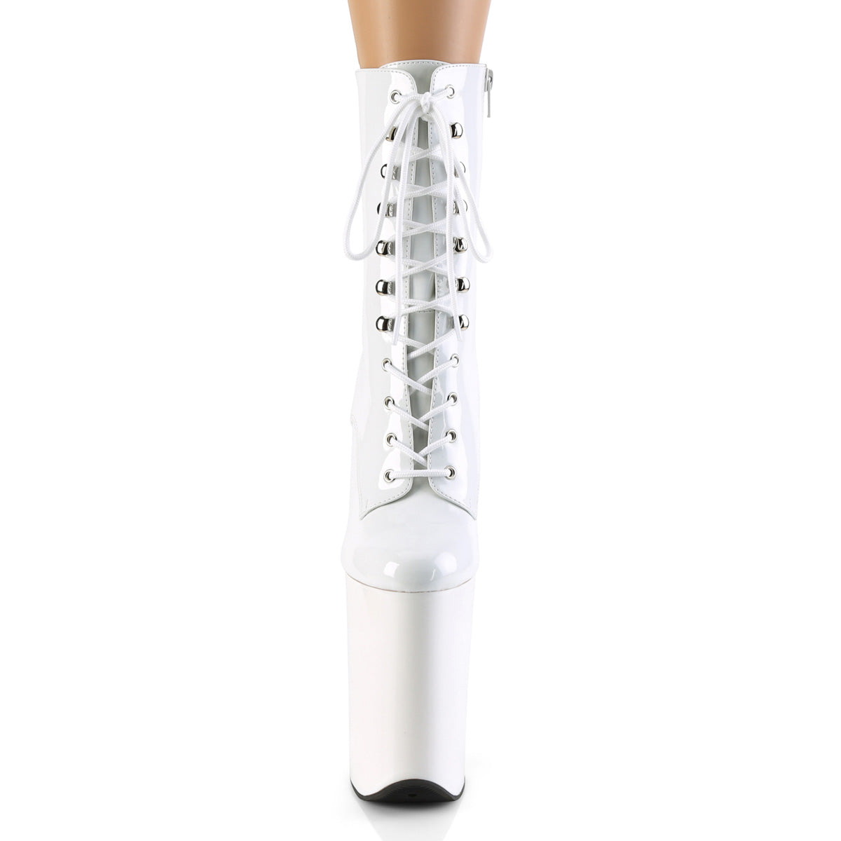 Pleaser Women's Platform Shoes INFINITY-1020 Wht Pat/Wht
