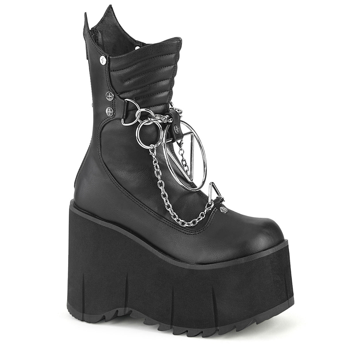 DemoniaCult Ankle Boots KERA-130 Blk Vegan Leather