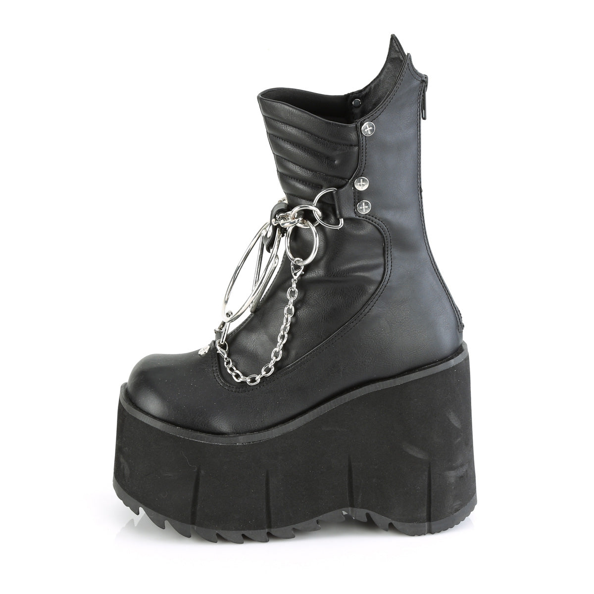 DemoniaCult Ankle Boots KERA-130 Blk Vegan Leather