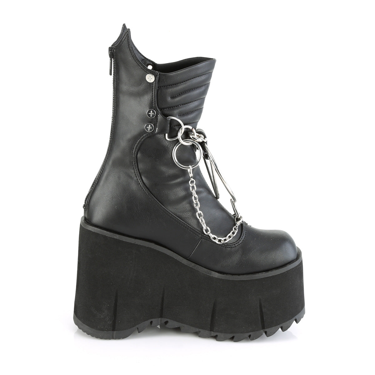 DemoniaCult Ankle Boots KERA-130 Blk Vegan Leather