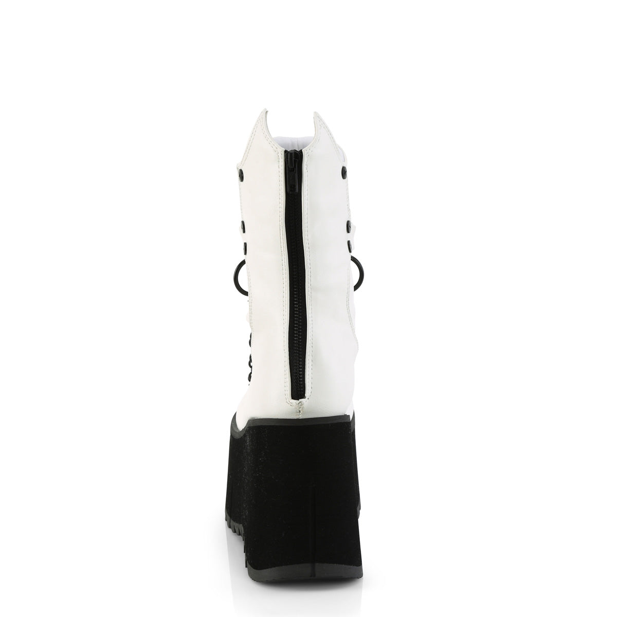 DemoniaCult Ankle Boots KERA-130 Wht Vegan Leather