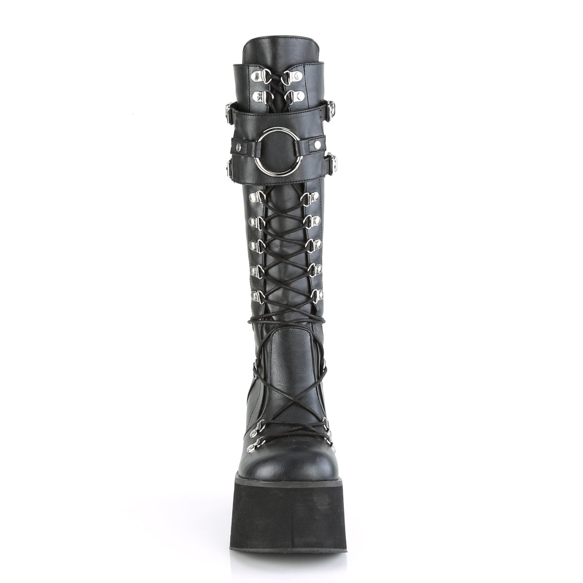 DemoniaCult Womens Boots KERA-200 Blk Vegan Leather