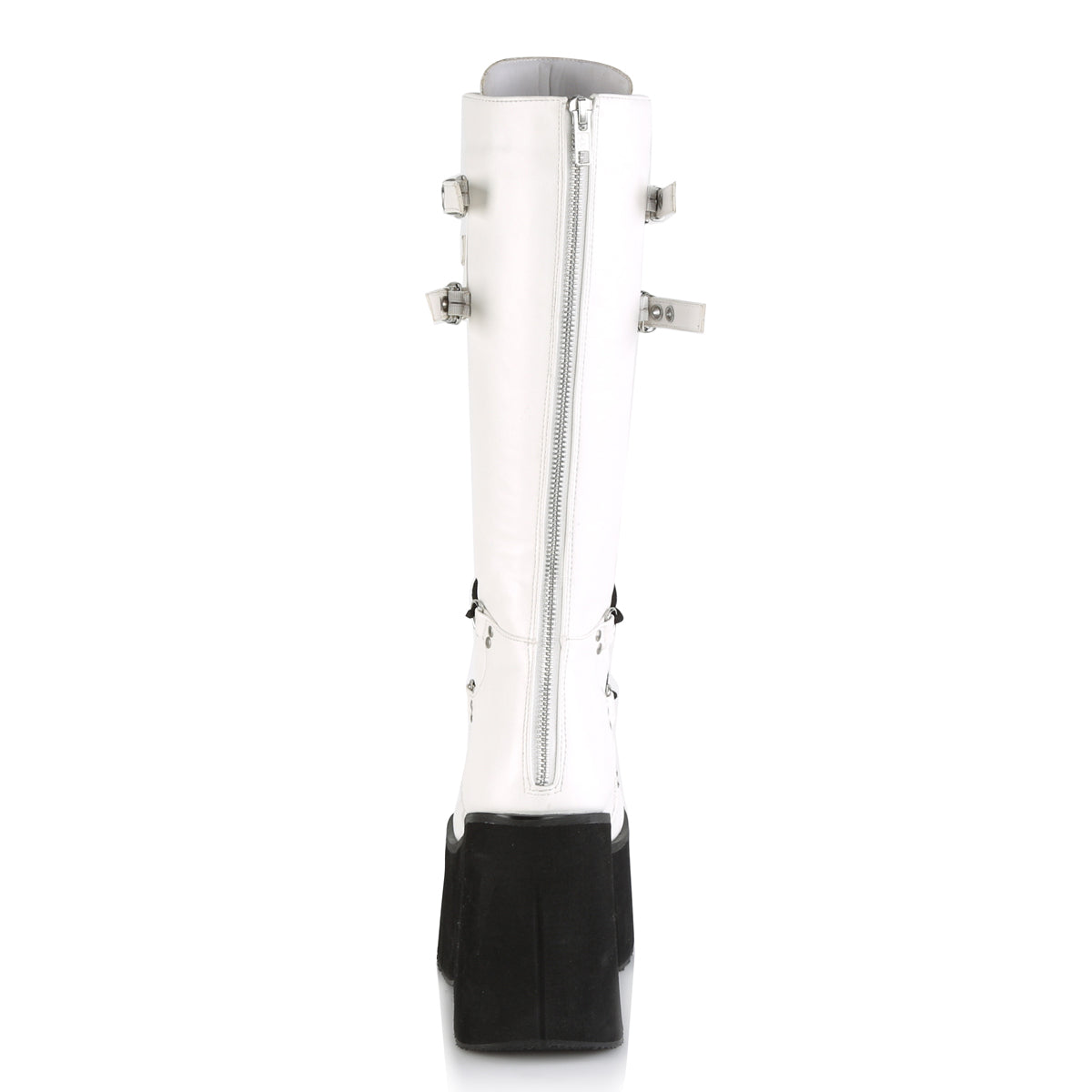 DemoniaCult Womens Boots KERA-200 Wht Vegan Leather