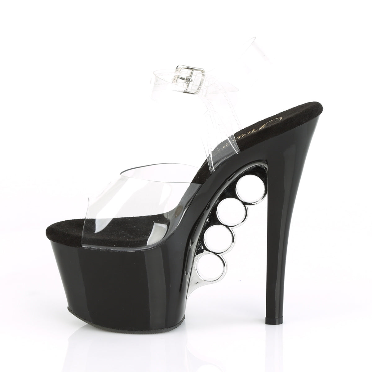 Pleaser Womens Sandals KNUCKS-708 Clr/Blk