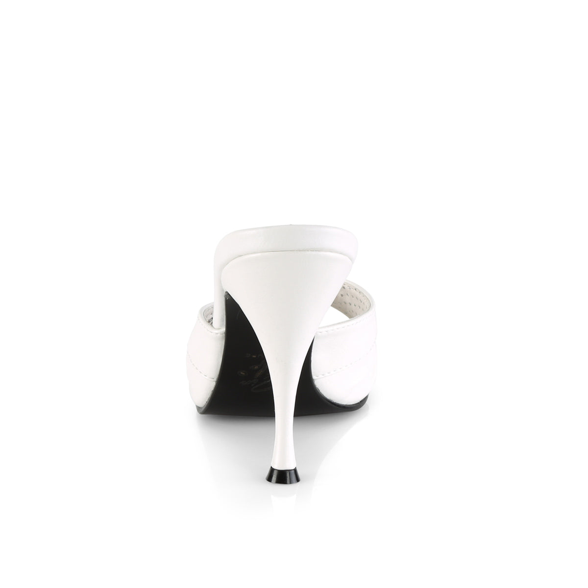 Pin Up Couture Womens Pumps MONROE-01 Wht Faux Leather