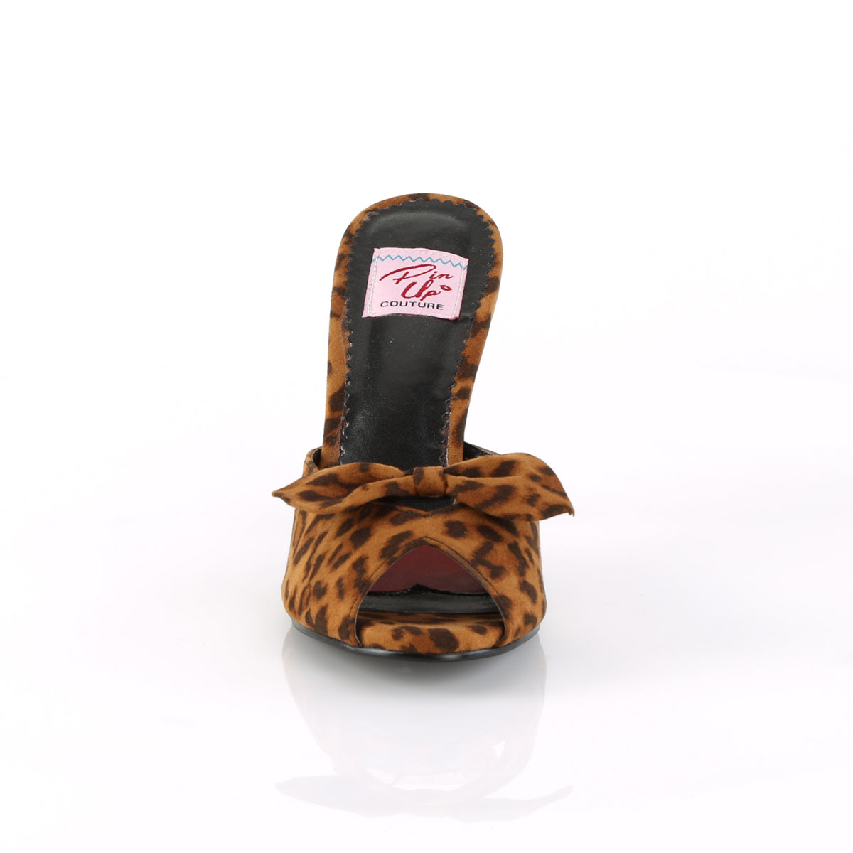Pin Up Couture Womens Pumps MONROE-08 Leopard Print Fabric