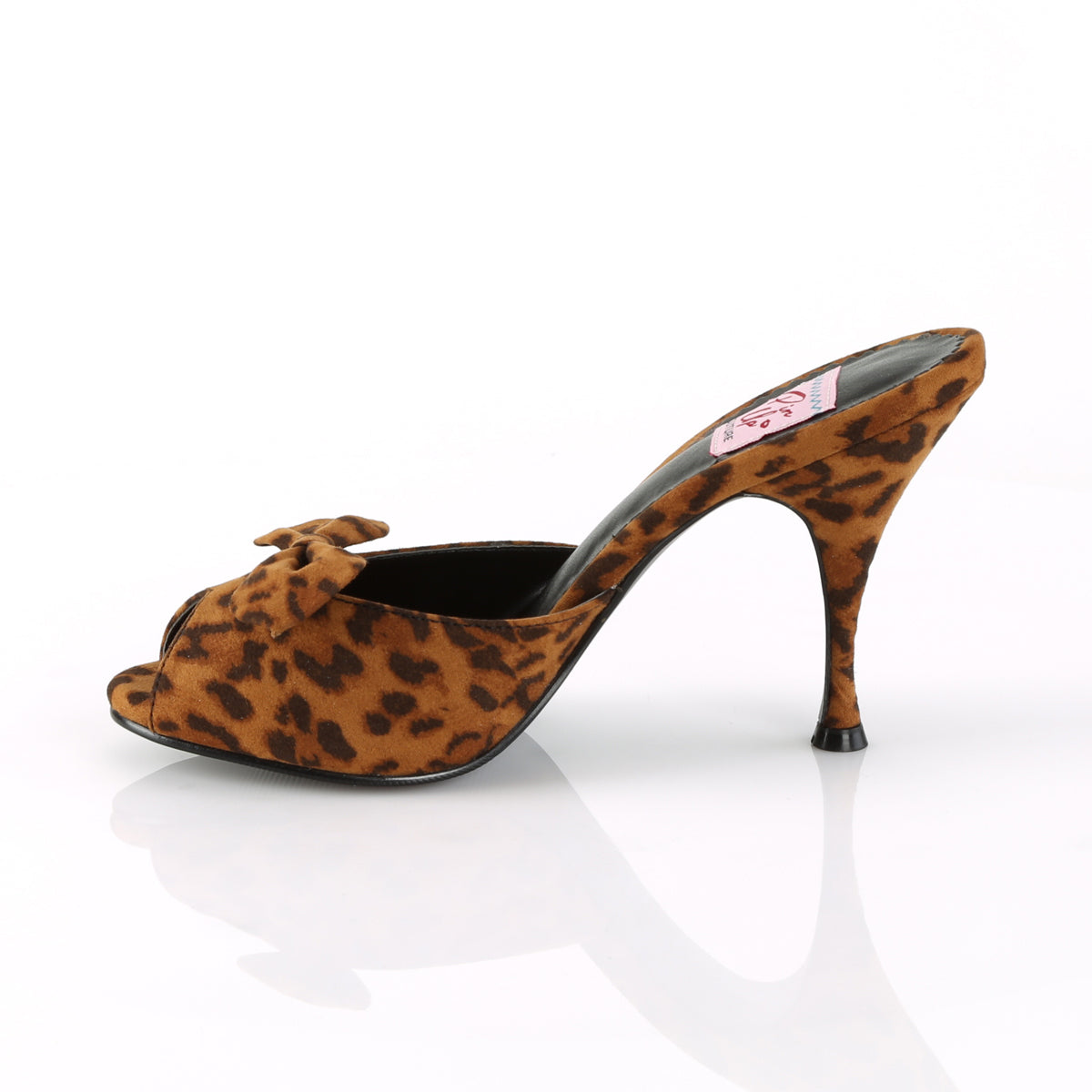 Pin Up Couture Womens Pumps MONROE-08 Leopard Print Fabric