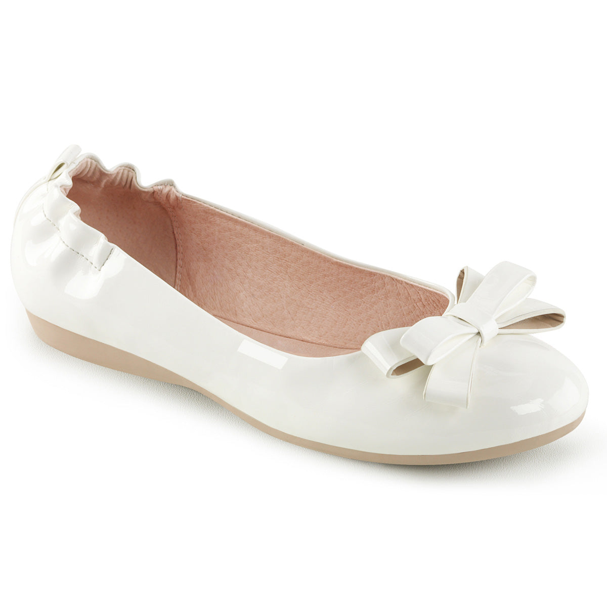 Pin Up Couture Womens Pumps OLIVE-03 Wht Pat