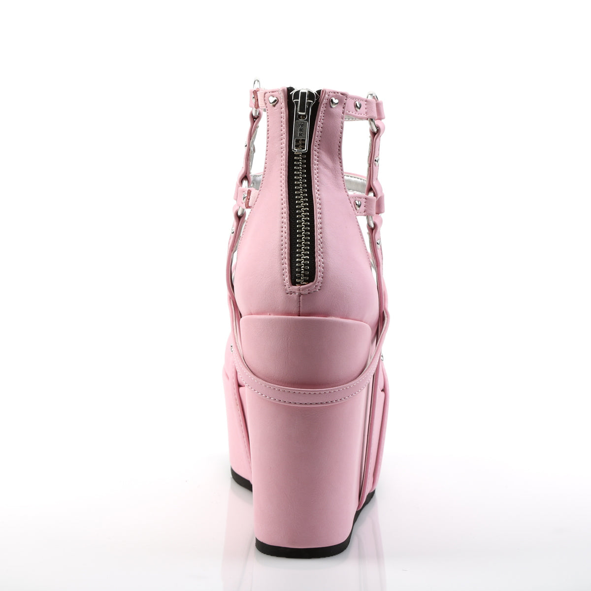 DemoniaCult Womens Ankle Boots POISON-25-2 Pink Vegan Leather
