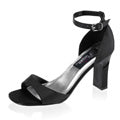 Pleaser Womens  ROMANCE-360 Blk Satin Pu