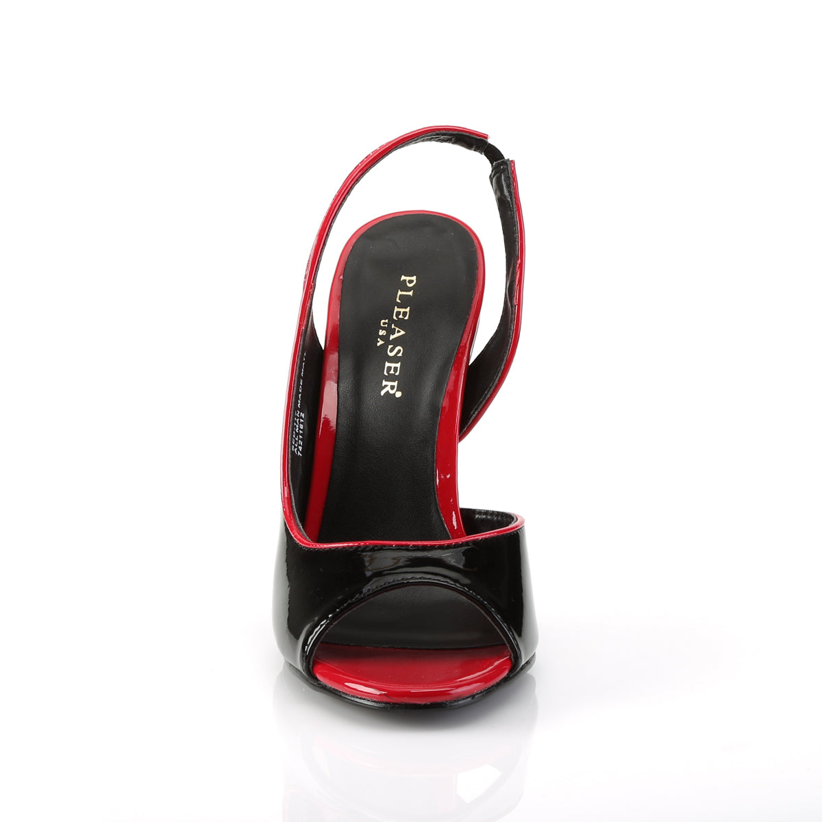 Pleaser Womens Pumps SEDUCE-117 Blk-Red Pat