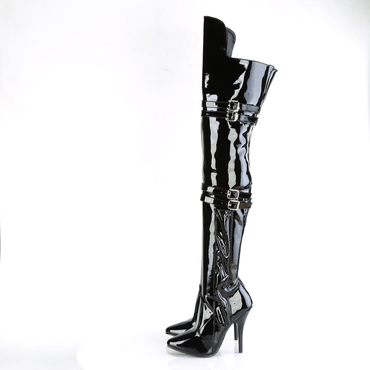 Pleaser Boots SEDUCE-3080 Blk Str. Pat