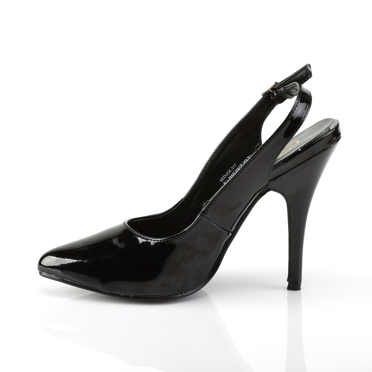Pleaser Womens Pumps SEDUCE-317 Blk Pat