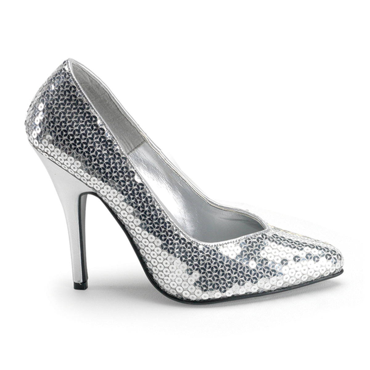 Pleaser Womens Pumps SEDUCE-420SQ Slv Sequins