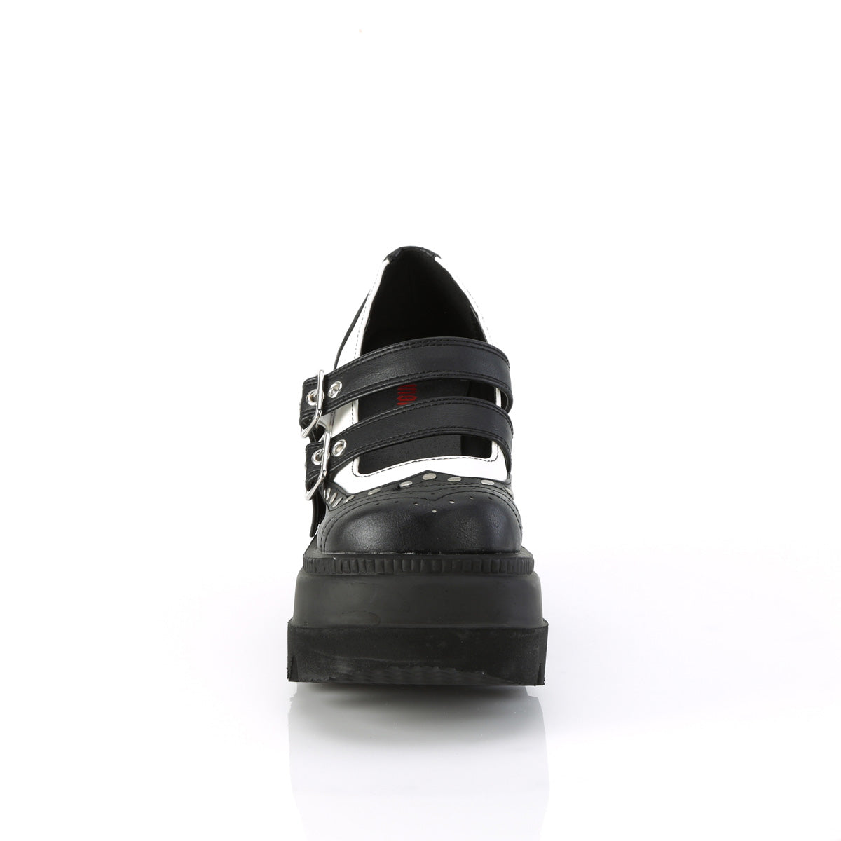 DemoniaCult SHAKER-27 Blk-Wht Vegan Leather