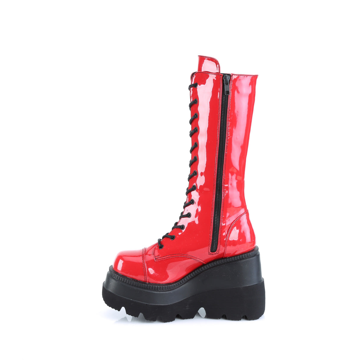 DemoniaCult Boots SHAKER-72 Red Patent