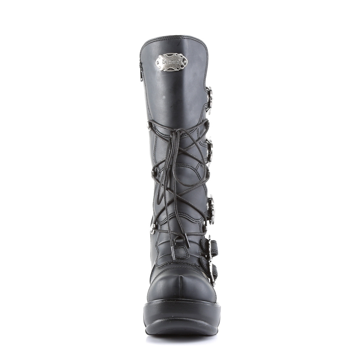 DemoniaCult Womens Boots SINISTER-203 Blk Vegan Leather