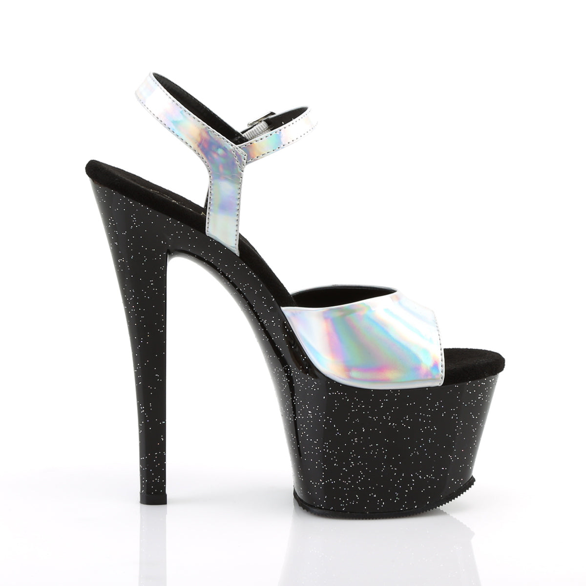 Pleaser Womens Sandals SKY-309HG Slv Hologram/Blk