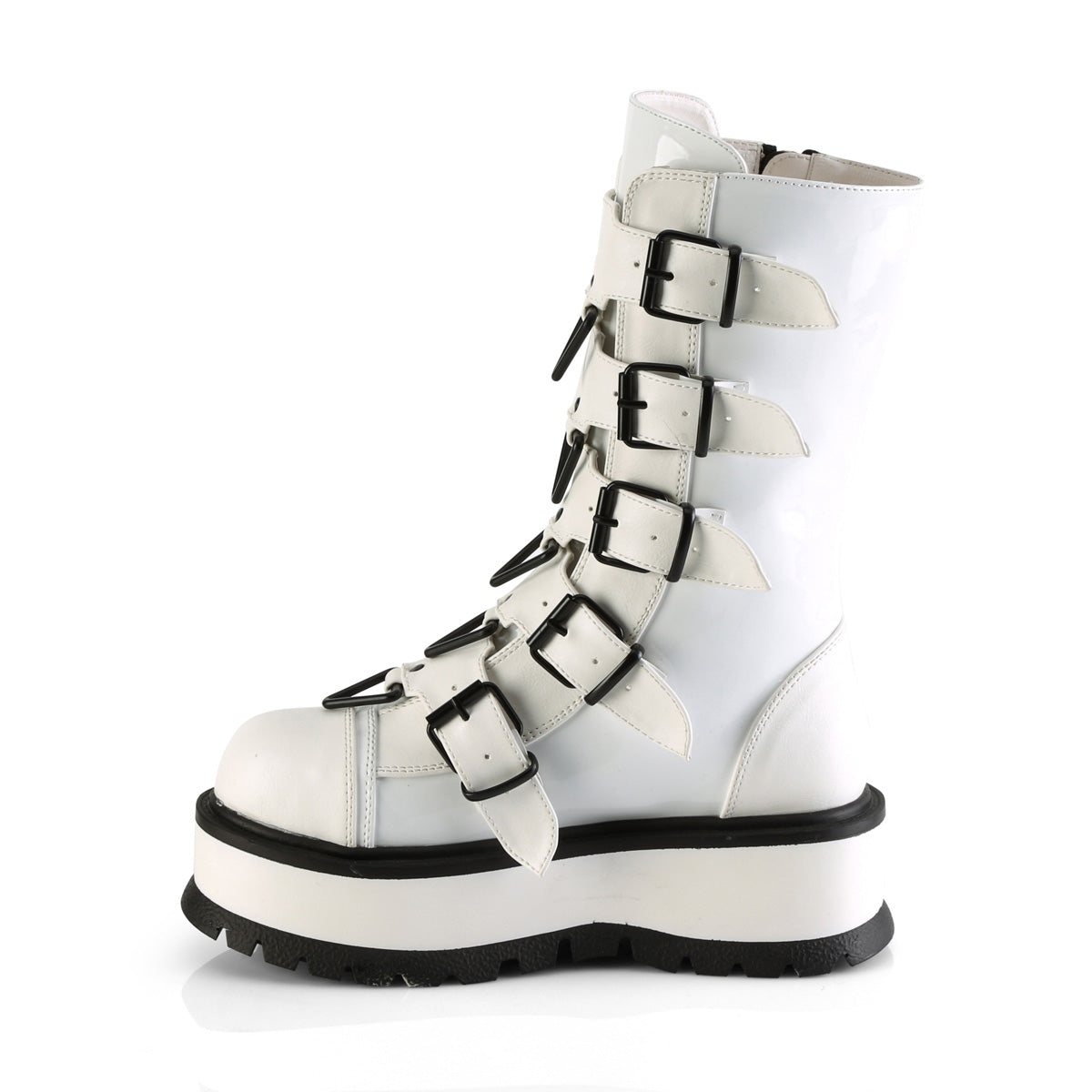 DemoniaCult Boots SLACKER-160 Wht Pat