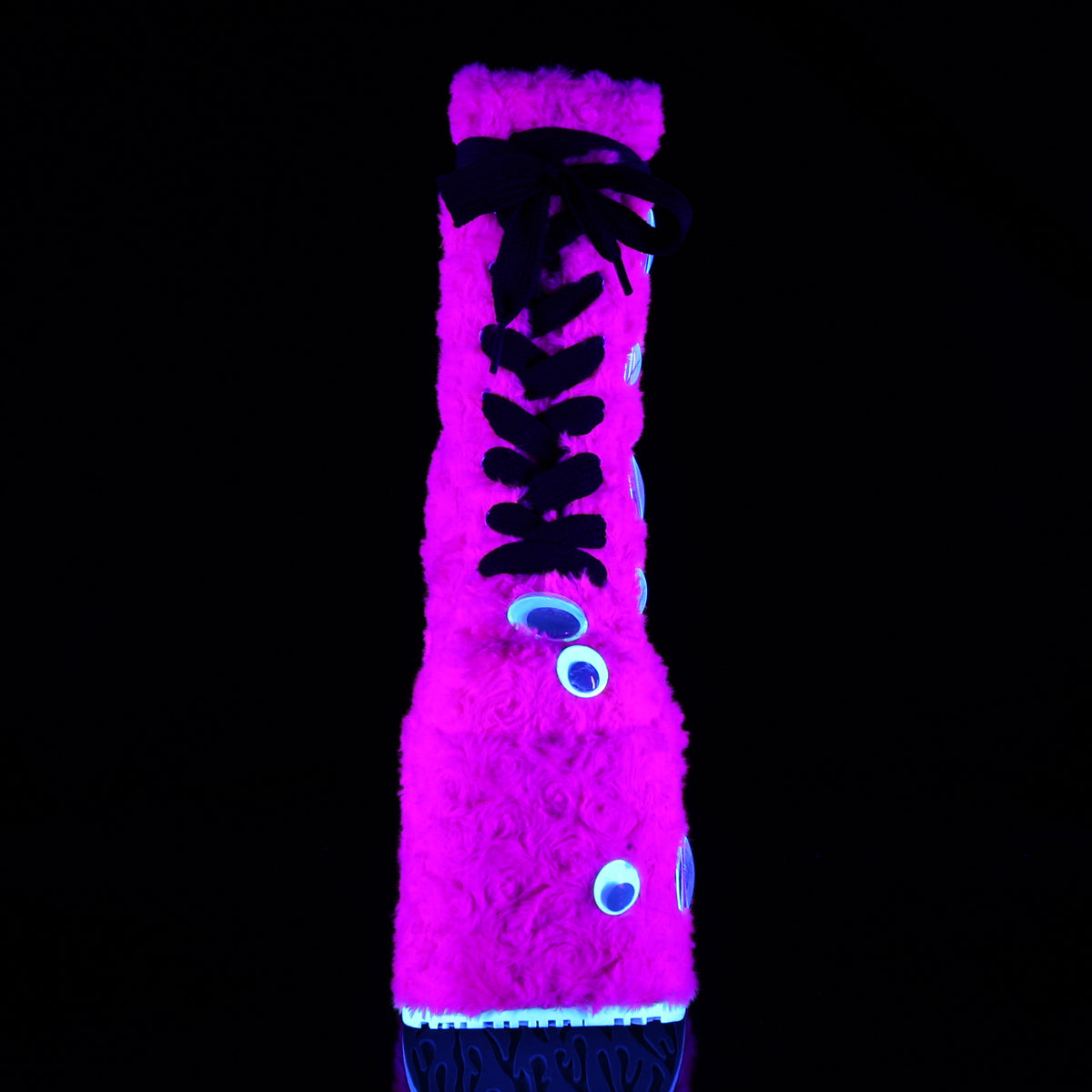 DemoniaCult Womens Boots SLAY-206 H. Pink Fur