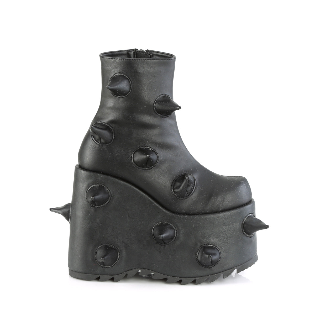 DemoniaCult Ankle Boots SLAY-77 Blk Vegan Leather