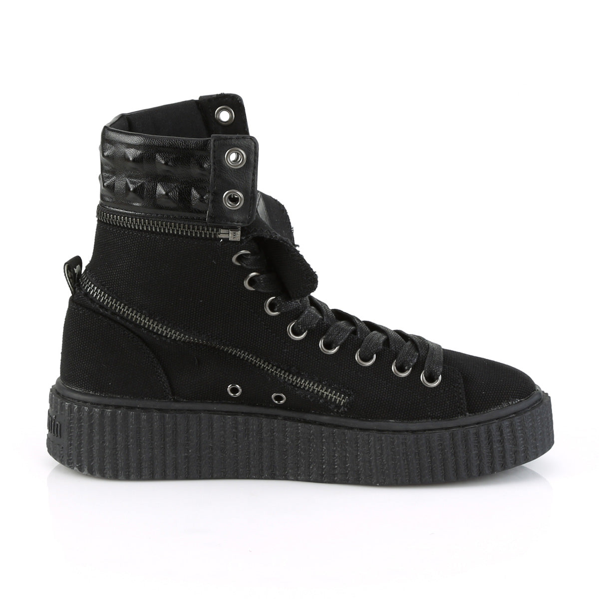 DemoniaCult Mens Ankle Boots SNEEKER-270 Blk Canvas