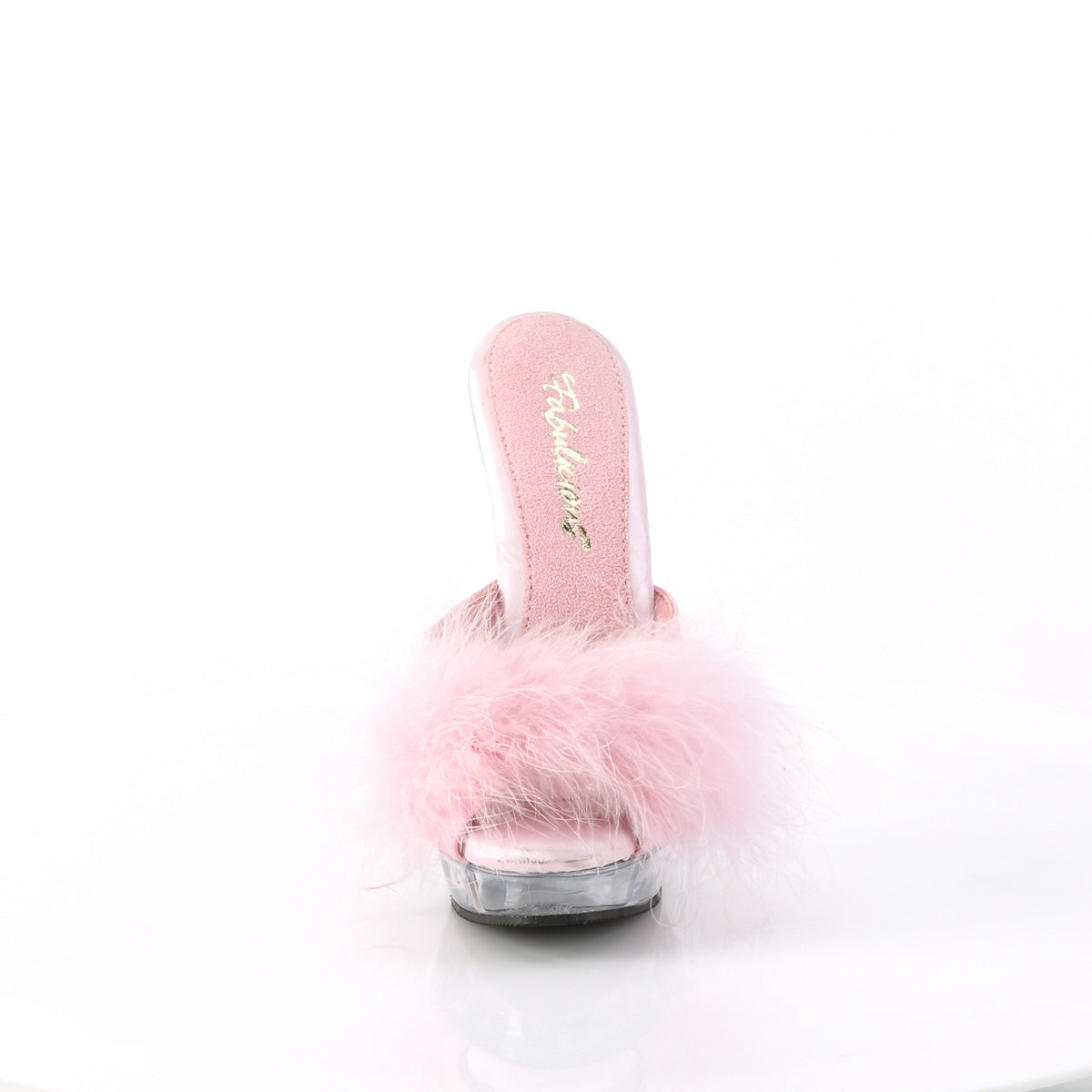 Fabulicious Sandals SULTRY-601F B. Pink Pu-Marabou Fur/Clr