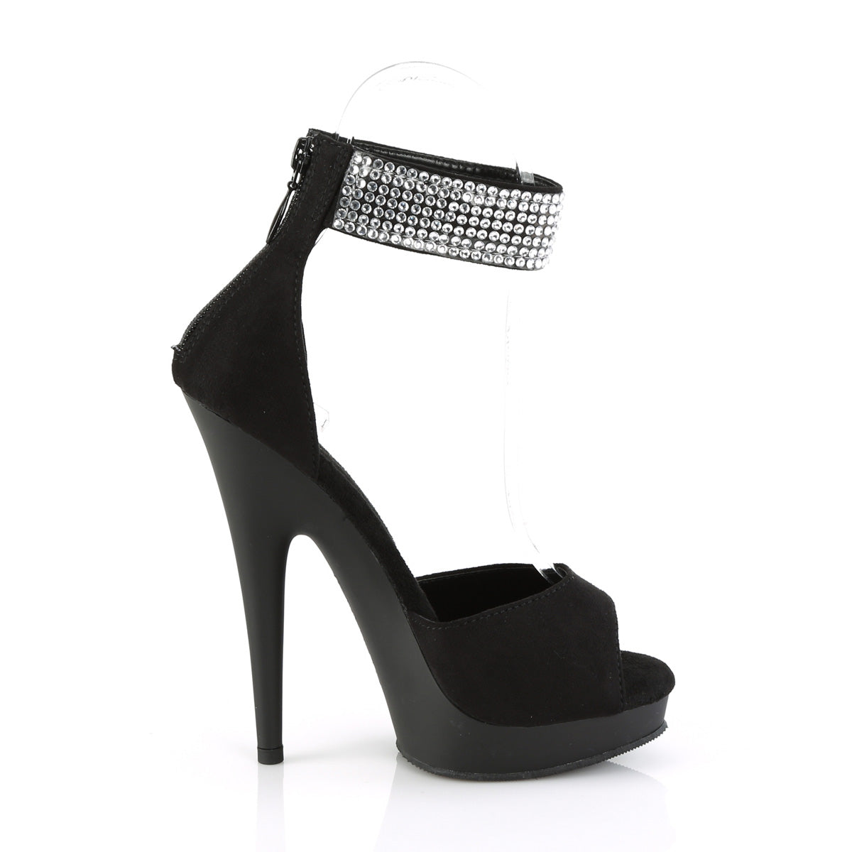 Fabulicious Pumps SULTRY-625 Blk Faux Suede/Blk Matte