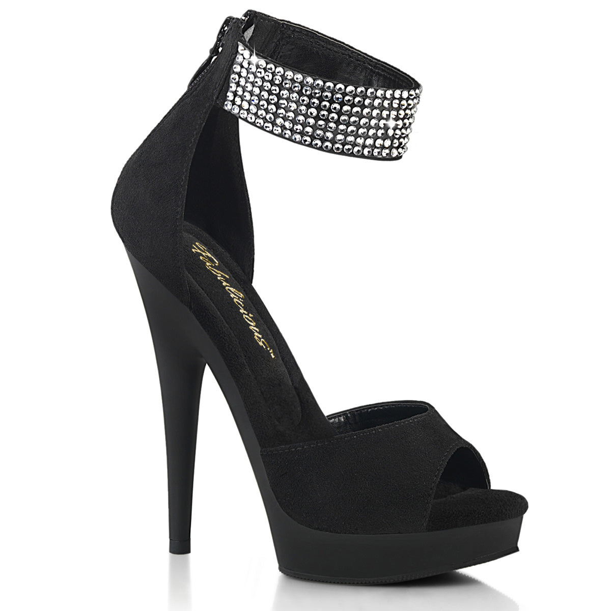 Fabulicious Pumps SULTRY-625 Blk Faux Suede/Blk Matte