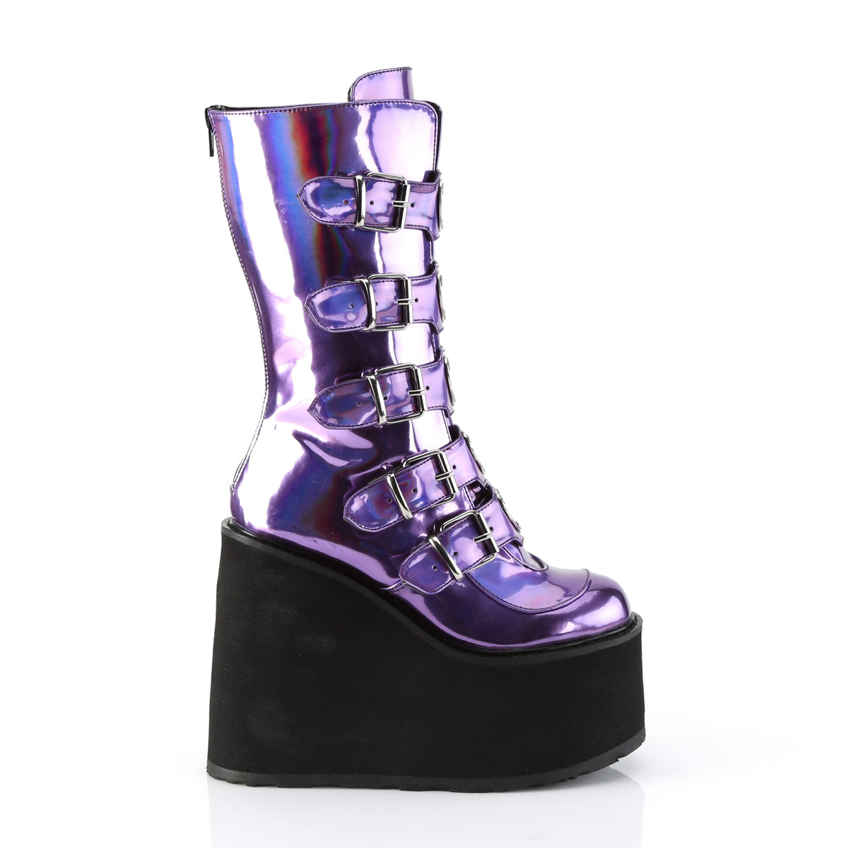 DemoniaCult Womens Boots SWING-230 Purple Holo
