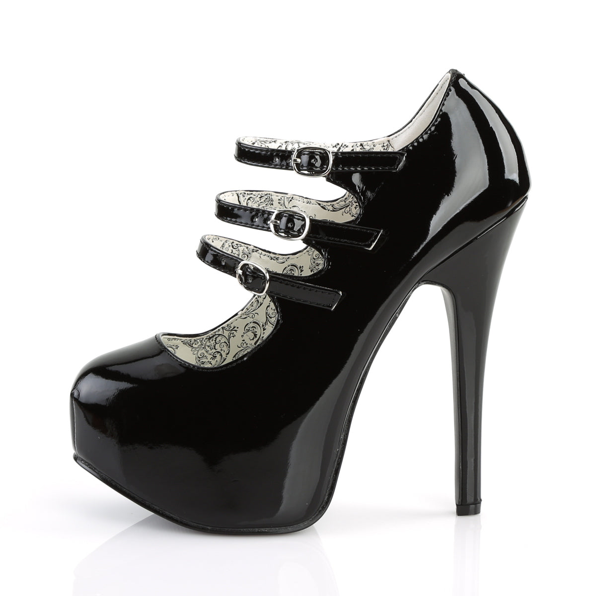Bordello Womens Pumps TEEZE-05 Blk Pat