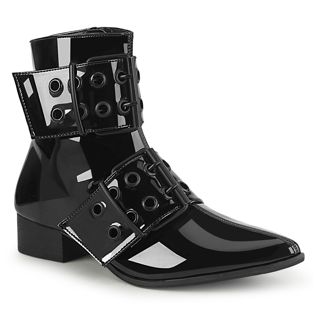 DemoniaCult Mens Boots WARLOCK-55 Blk Pat