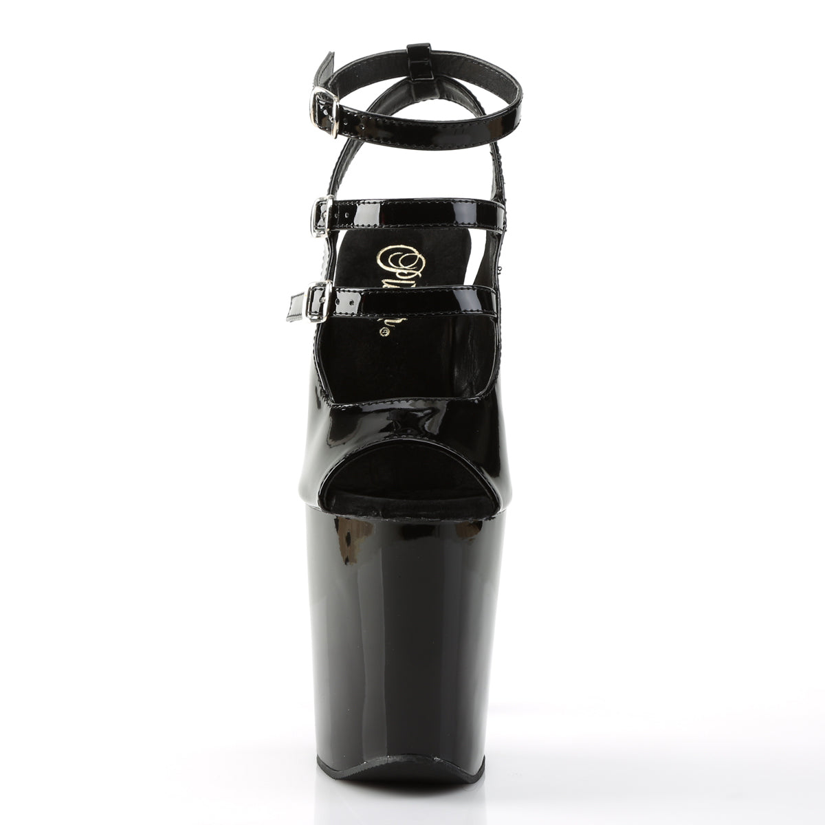 Pleaser Womens Sandals XTREME-873 Blk Pat/Blk