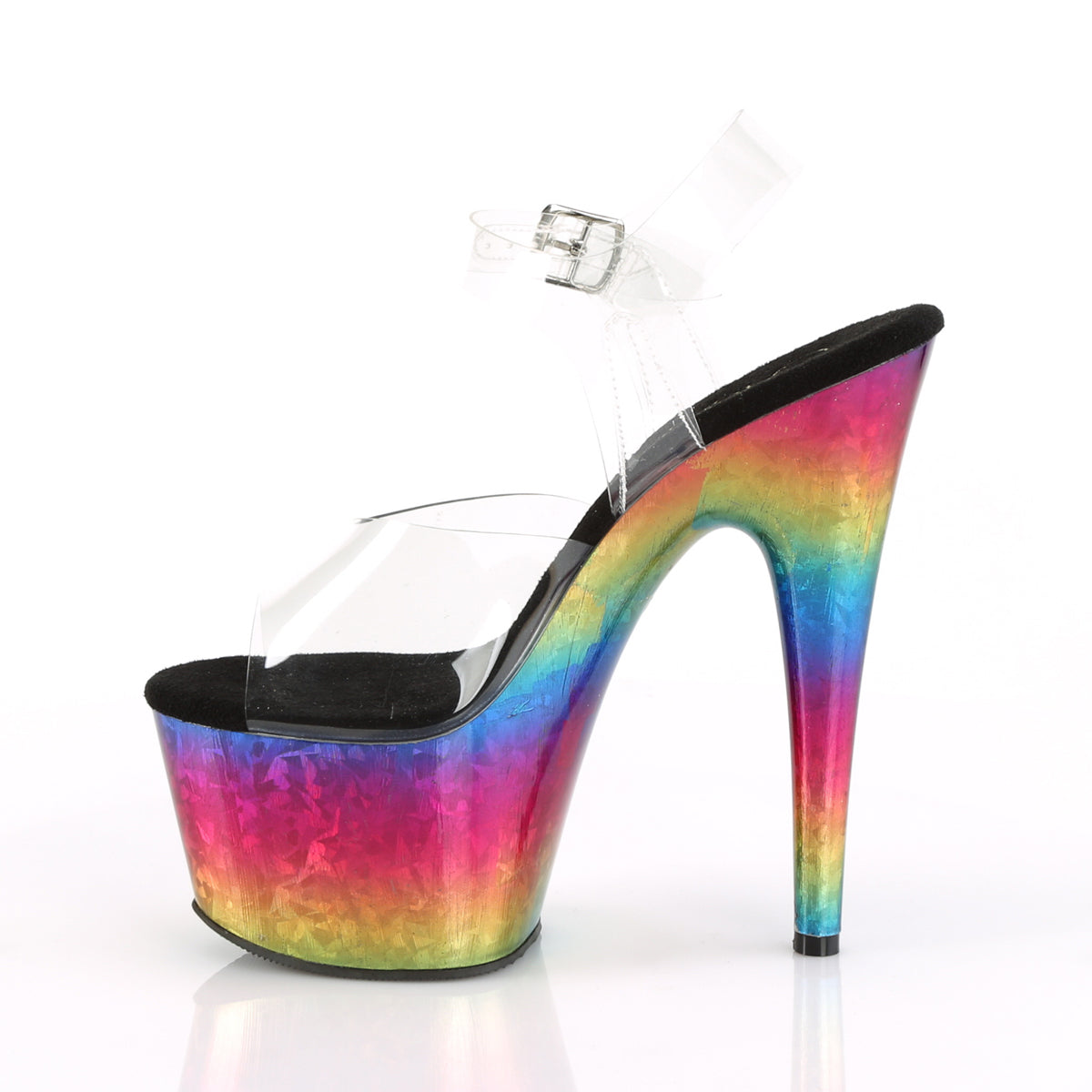 Pleaser ADORE-708MRB Clr/Metallic Rainbow