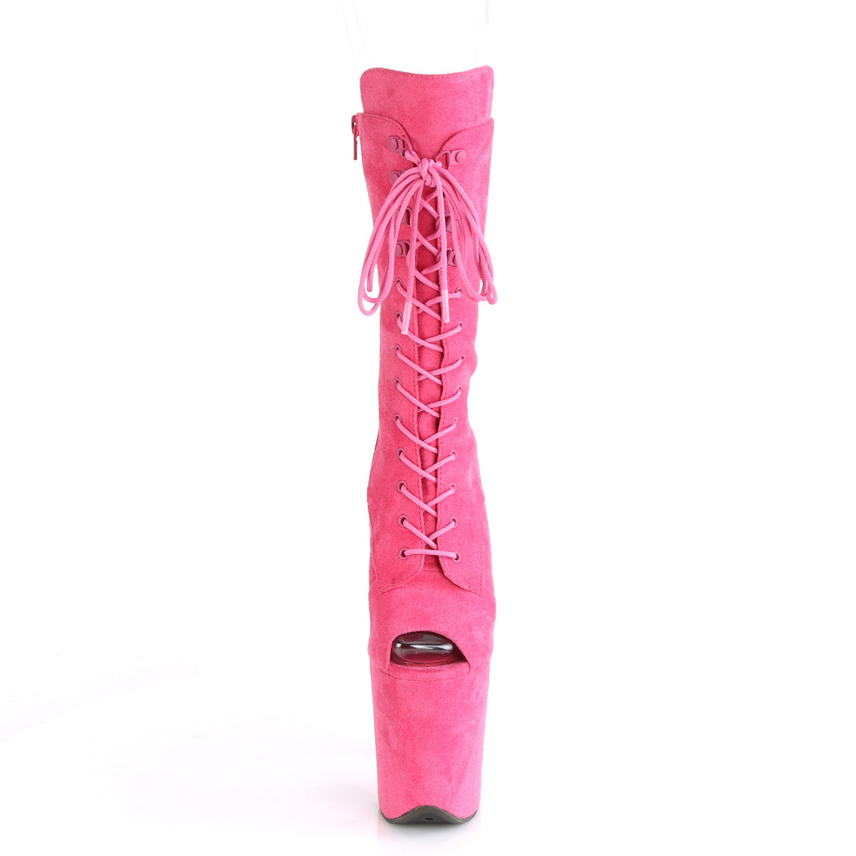 Pleaser Womens FLAMINGO-1051FS H. Pink Faux Suede/H. Pink Faux Suede