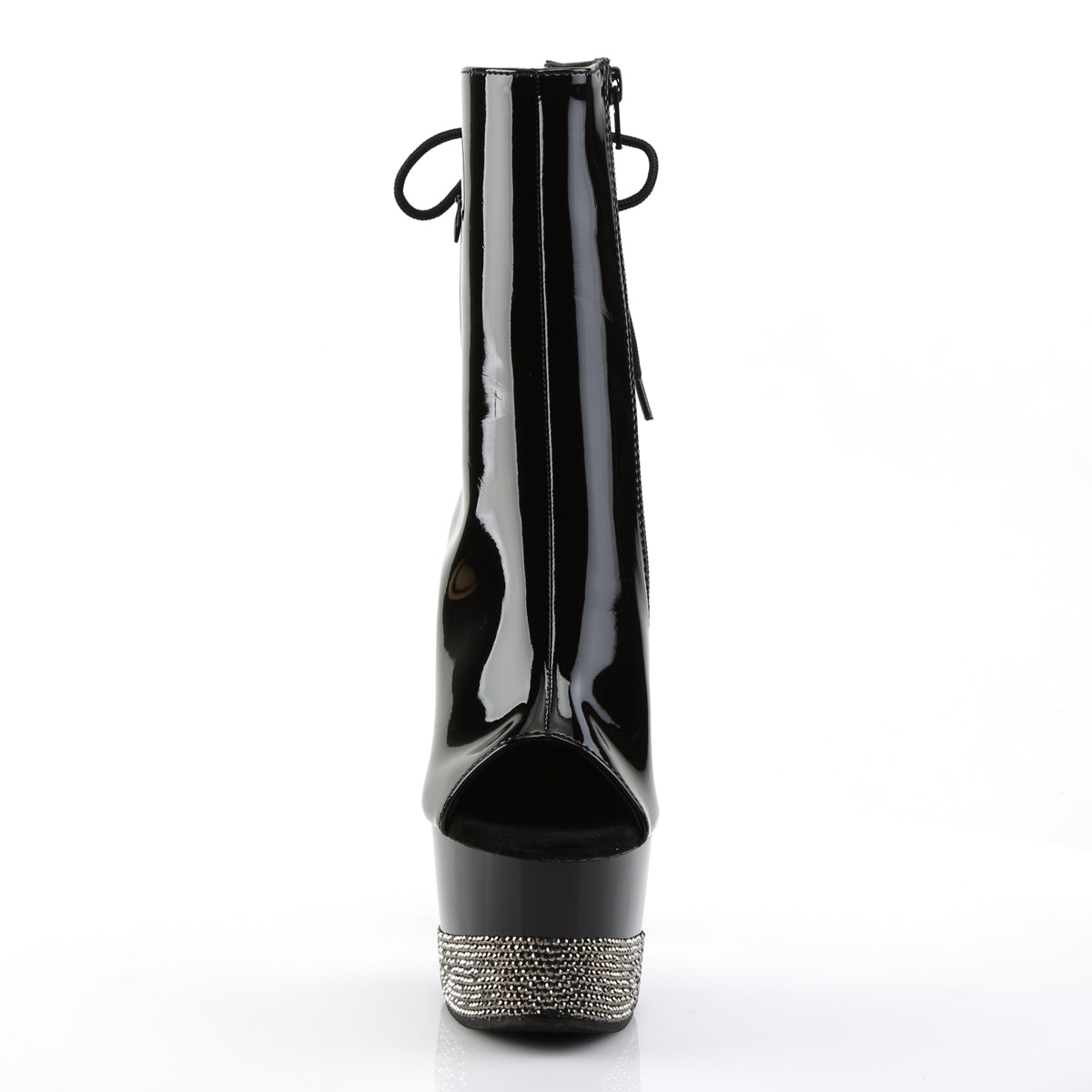 Pleaser Womens Boots Adore 1018-3 Blk Blk Pewter RS
