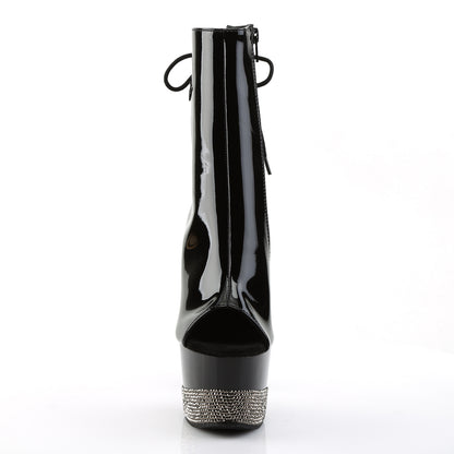 Pleaser Womens Boots Adore 1018-3 Blk Blk Pewter RS