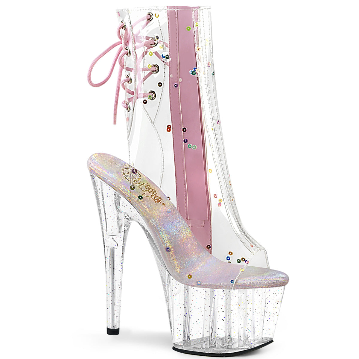Pleaser  Ankle Boots ADORE-1018C-2 Clr TPU-B. Pink/Clr