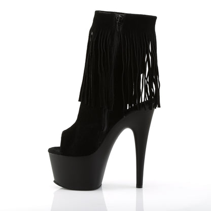 Pleaser Womens Ankle Boots ADORE-1019 Blk Suede/Blk Matte