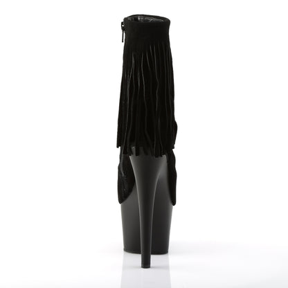 Pleaser Womens Ankle Boots ADORE-1019 Blk Suede/Blk Matte