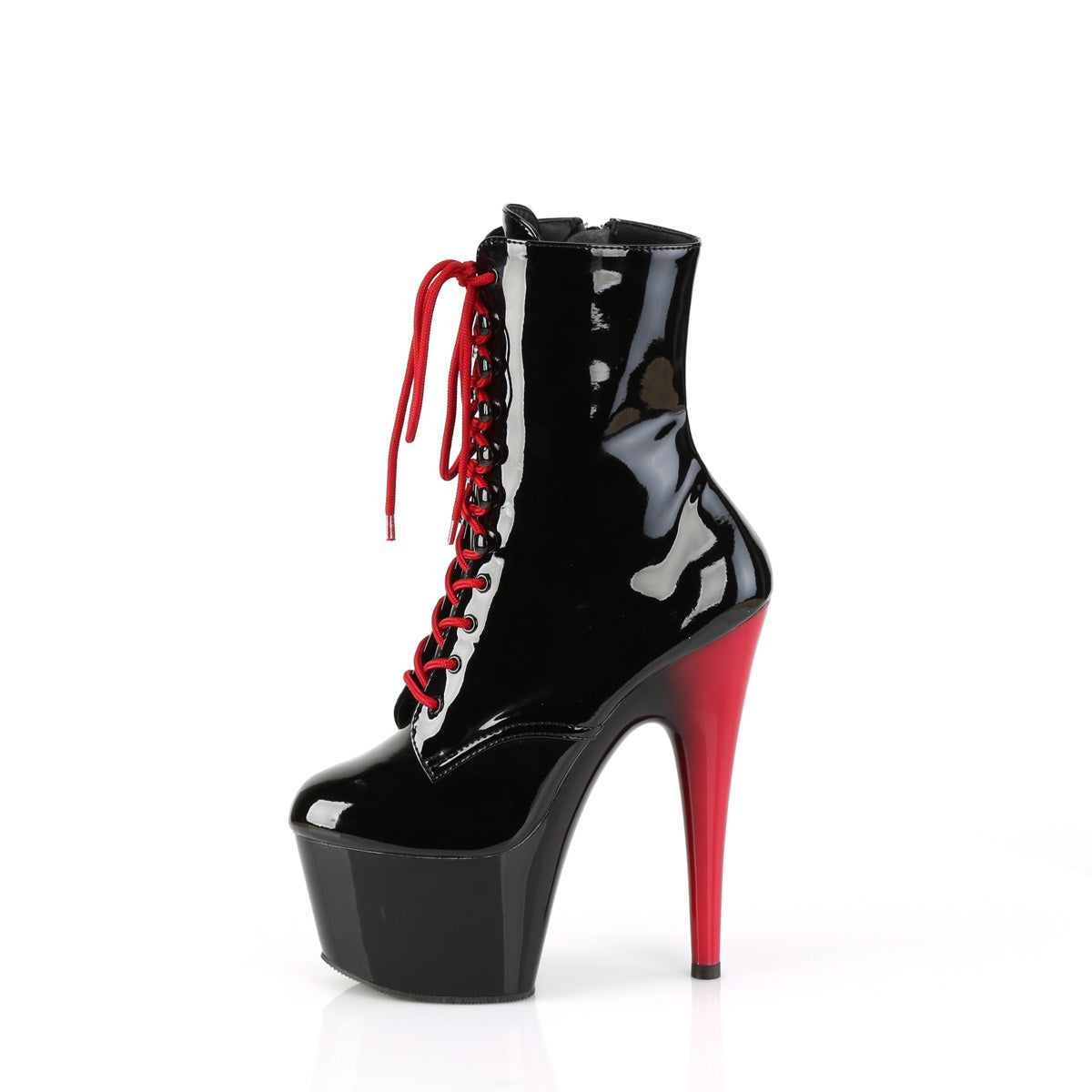 Pleaser  Ankle Boots ADORE-1020 Blk Pat/Blk-Red