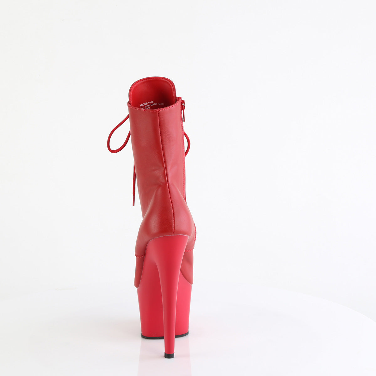 Pleaser   ADORE-1020 Red Faux Leather/Red Matte