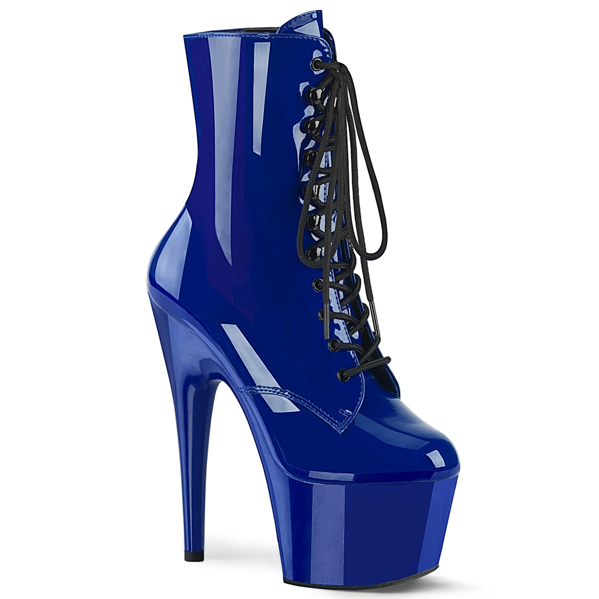 Pleaser Womens Ankle Boots ADORE-1020 Royal Blue Pat/Royal Blue