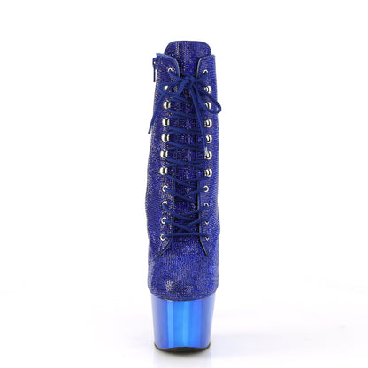 Pleaser  Ankle Boots ADORE-1020CHRS Royal Blue RS/Royal Blue Chrome