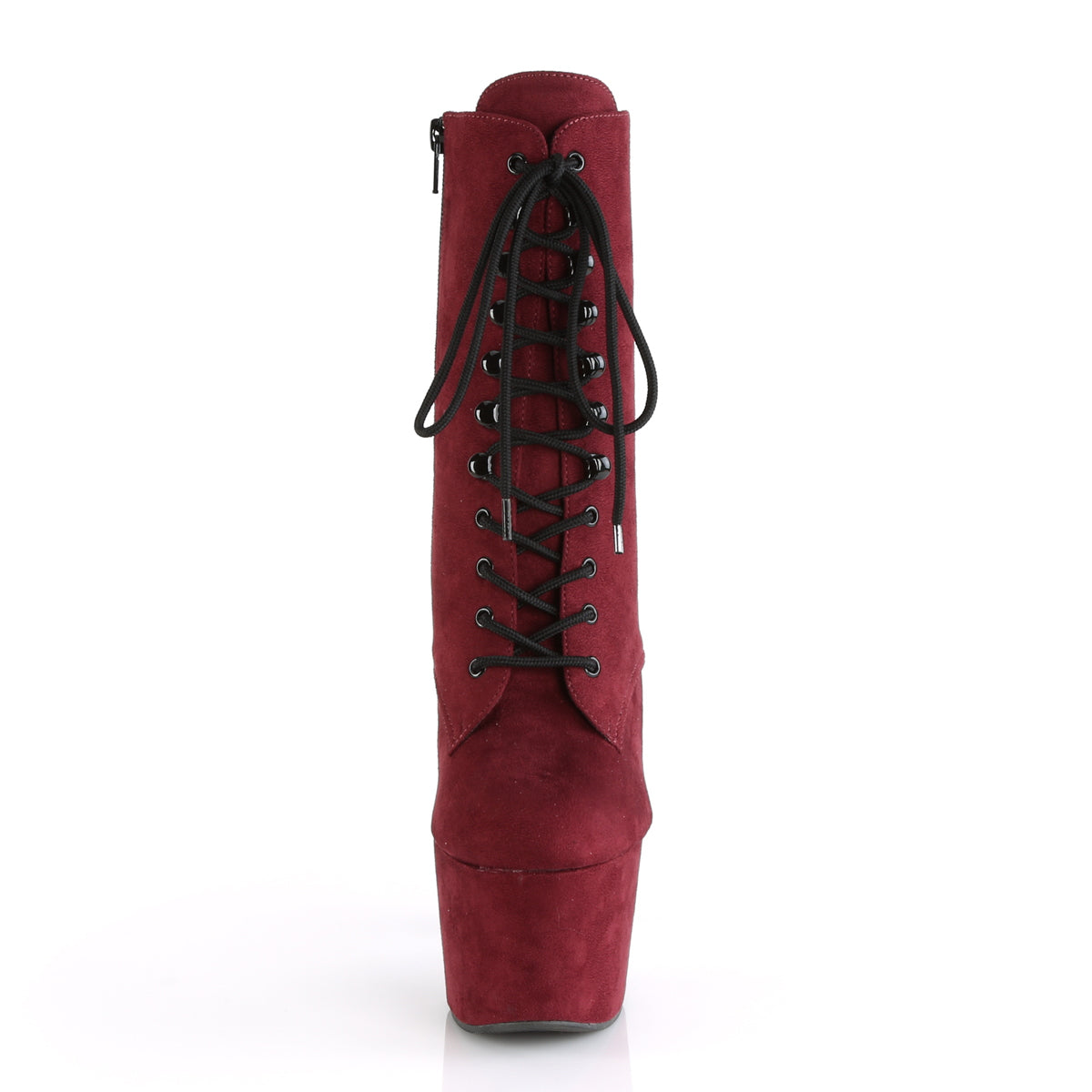 Pleaser Womens Ankle Boots ADORE-1020FS Burgundy Faux Suede/Burgundy Faux Suede