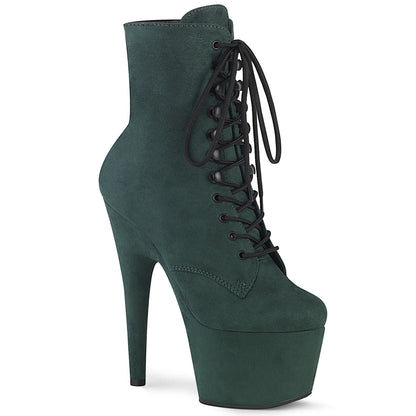 Pleaser Womens Ankle Boots ADORE-1020FS Emerald Green F.Suede/Emerald Green F.Suede
