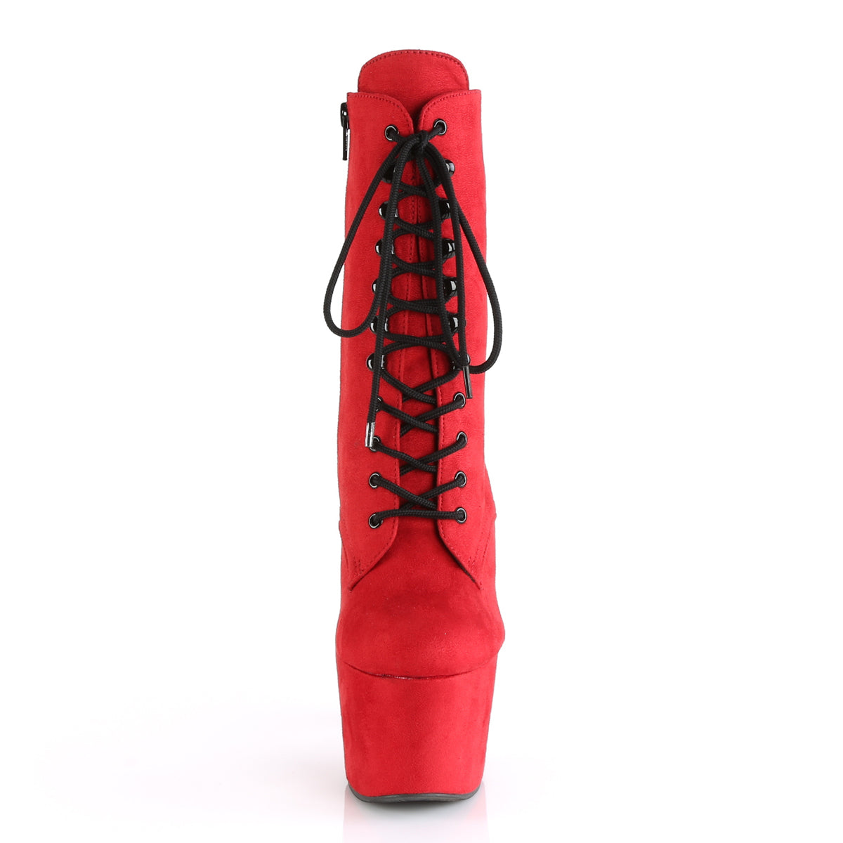 Pleaser Womens Ankle Boots ADORE-1020FS Red Faux Suede/Red Faux Suede
