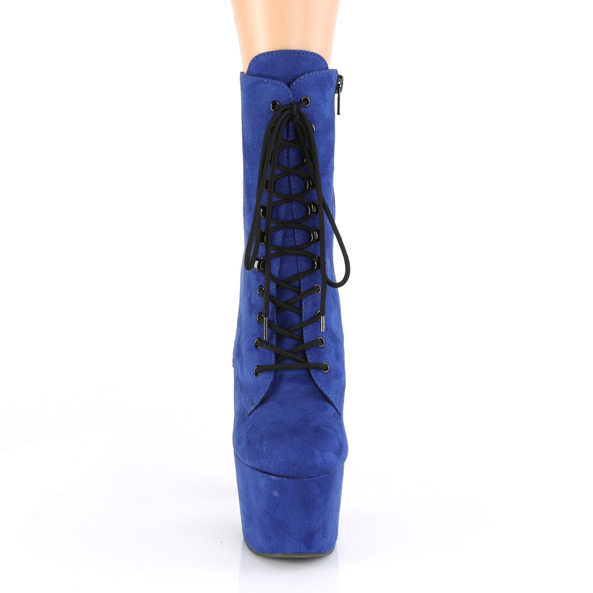 Pleaser Womens Ankle Boots ADORE-1020FS Royal Blue Faux Suede/Royal Blue