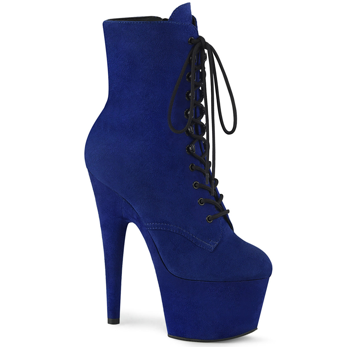 Pleaser Womens Ankle Boots ADORE-1020FS Royal Blue Faux Suede/Royal Blue