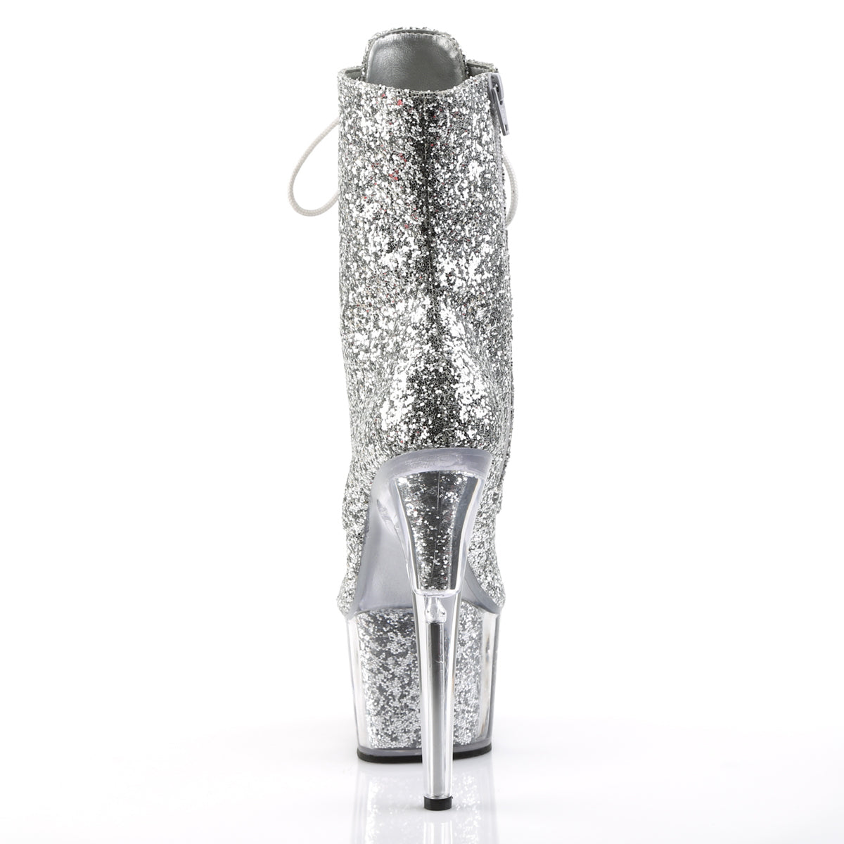 Pleaser Womens Ankle Boots ADORE-1020G Slv Glitter/Slv Glitter